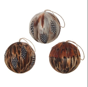 [743903166724] 4" NATURAL FEATHER BALLS INDIVIDUAL