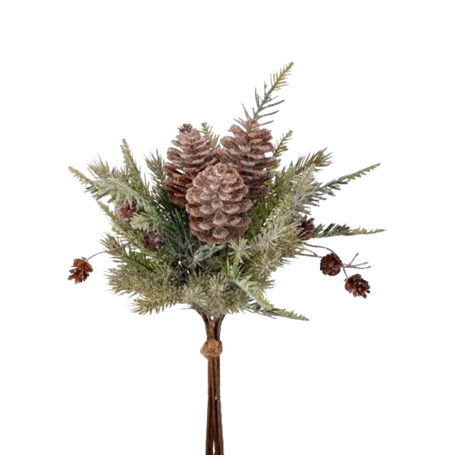 [MTX71170] 17" SNOWY PINE W/CONE BUNDLE