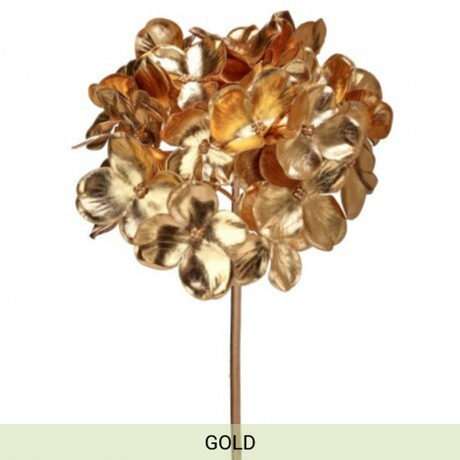 [743903166465] 14" METALLIC HYDRANGEA PICK