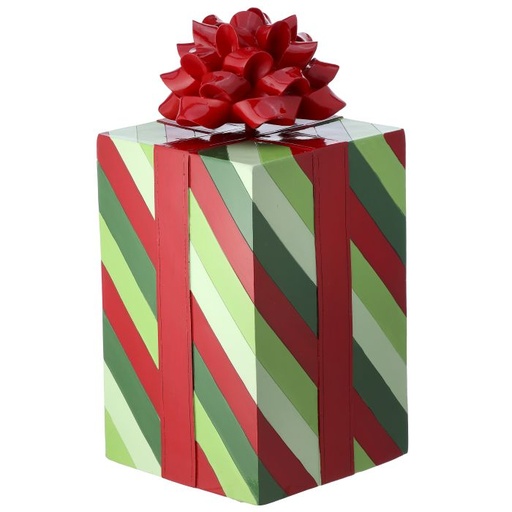 [MTX71075] 17" RESIN GIFT PACKAGE W/BOW MULT