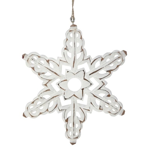 [MTX71023] 8" MDF ETCHED SNOWFLAKE ORNAMENT