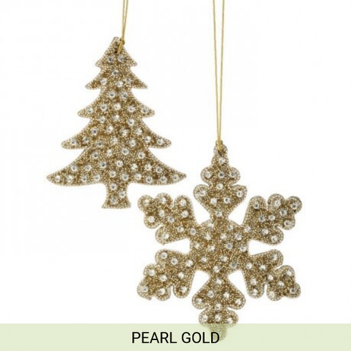 [743903163716] 6-7" GLTR W/SEQUIN TREE/SNFL ORNAMENT INDIVIDUAL