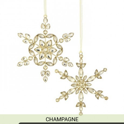 [743903163198] 7" RHINESTONE SNOWFLAKE ORNAMENT INDIVIDUAL