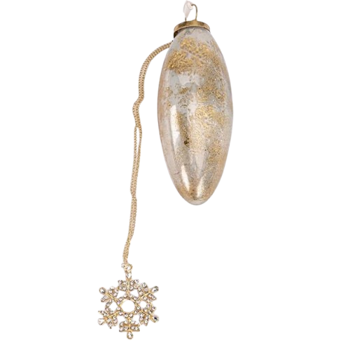 [MTX70722] 6" MRCY FINIAL ORNAMENT W/SNOWFLAKE 