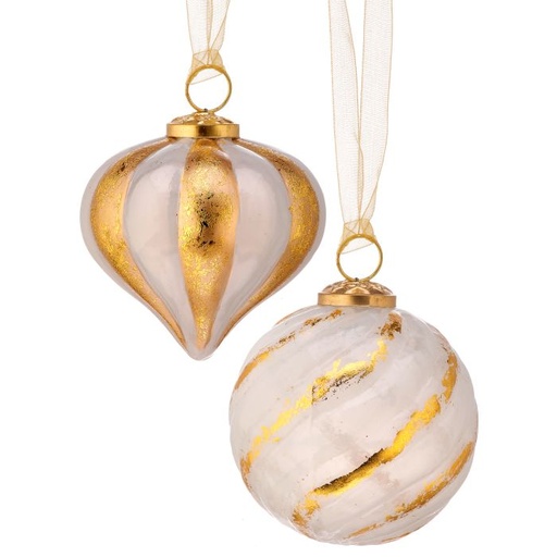 [MTX70708] 4"GLS SWIRL BALL/ONION ORNAMENT INDIVIDUAL