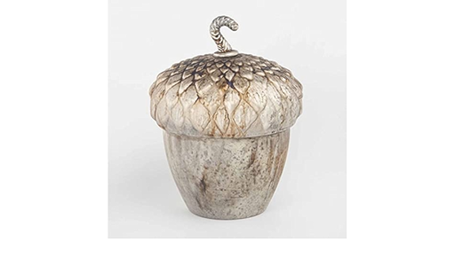 [MTH12921] 8" BURNT CHAMPAGNE ACORN POT W/LID