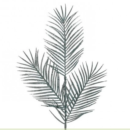 [MTX70670] 34" GLITTER/MICA TRIPLE PALM LEAF SPRAY