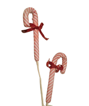 [MTX70550] 27" DOUBLE CANDY CANE STEM W/BOW