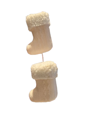 [MTX70512 IVORY] 26" SWEATER STOCKING SPRAY X2