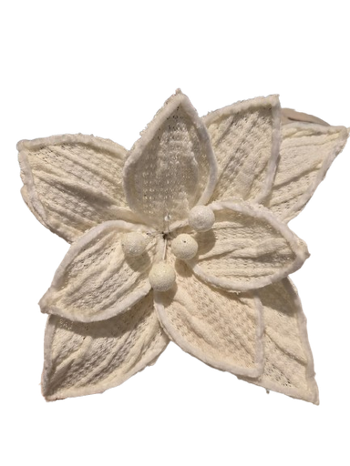 [MTX70487] 24" WOVEN SWEATER POINSETTIA STEM