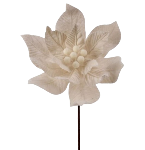 [MTX70401] 24" POINSETTIA W/FELT CENTER STEM