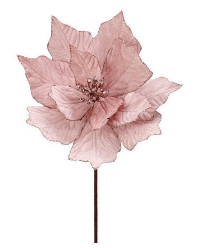 [MTX70394] 24" RICH VELVET POINSETTIA STEM