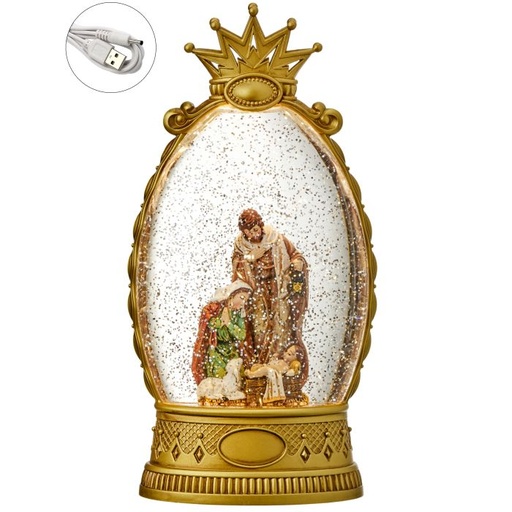 [MTX70348] 10.5" LED B/O TMR HOLY FAMILY CROWN GLOBE USB