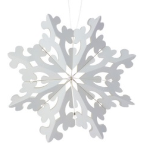 [MTX70311] 16" FOLD PAPER CUT OUT SNOWFLAKE ORN INDIVIDUAL