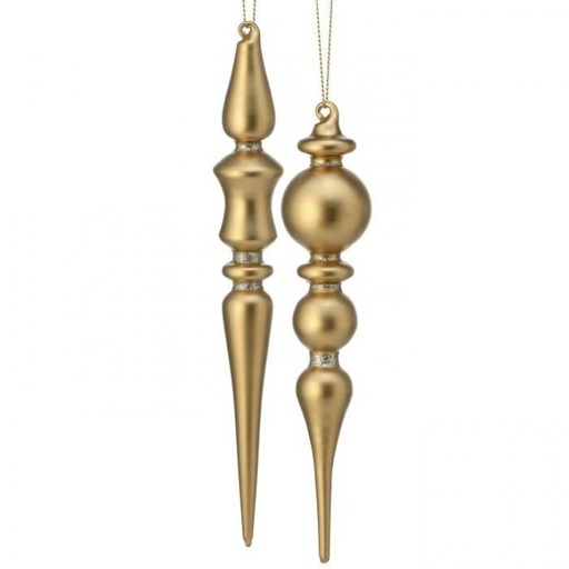 [MTX60767] 11.5"GLS MATTE GOLD FINIAL INDIVIDUAL