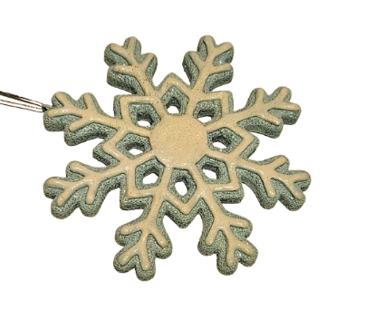 [MTX70143] 5"RESIN SNOWFLAKE COOKIE ORNAMENT 2AST