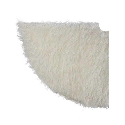 [MTX69837] 64" ROUND FEAUX LAMBS WOOL TREE SKIRT