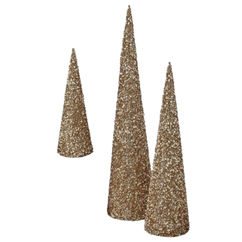 [MTX69685] 24" GLITTER CONE TREE SET/3
