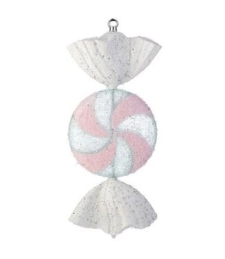 [743903113629] ICED PEPPERMINT CANDY ORNAMENT BLUE/WHITE/PINK