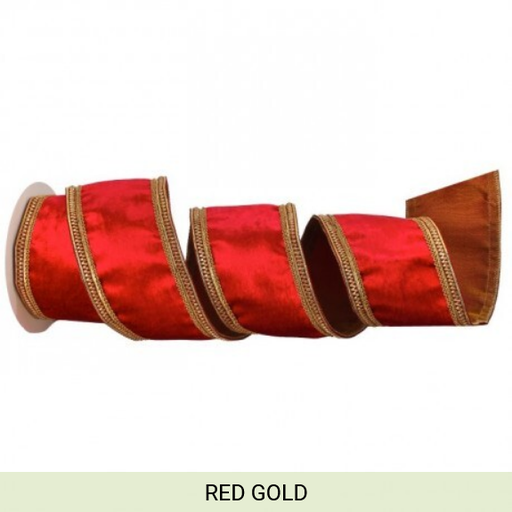 [MTX69462] 4"X5Y VISCOSE VELVET TISSUE BACK RIBBON