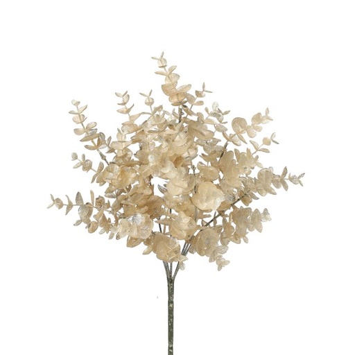 [MTX69291] 17" GLITTER METALIC EUCALYPTUS SPRAY BUSH