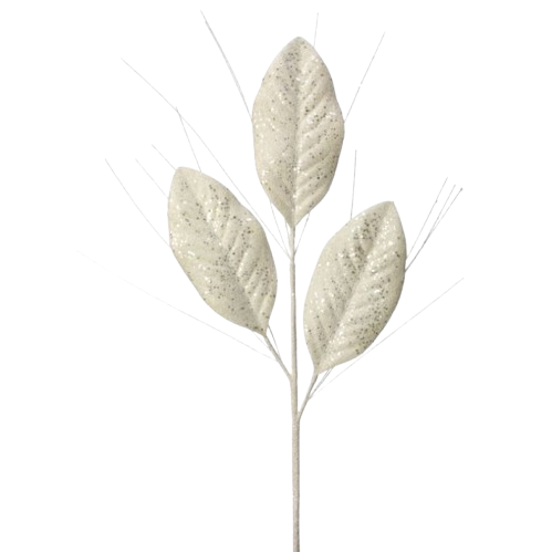 [MTX68945] 28"MICRO BEADED/SEQUIN MAG LEAF SPRAY