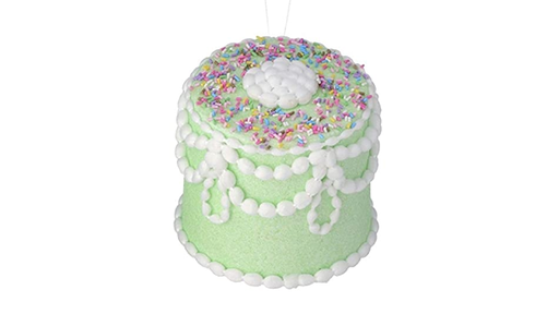 [743903102913] PASTEL CANDY DECORATED CAKE ORNAMENT GREEN/MULTI