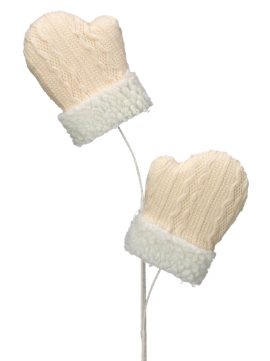 [MTX68880] 26" KNITTED/FUR MITTEN SPRAY X2