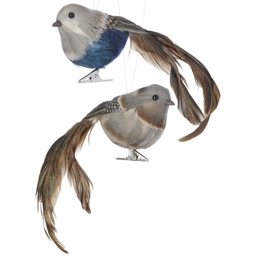 [MTX68767] 4" FEATHER LONG TAIL QUAIL CLIP ORNAMENT INDIVIDUAL