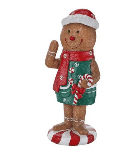 [743903099855] 36"MGO PEPPERMINT CANDY GINGERBREAD BOY