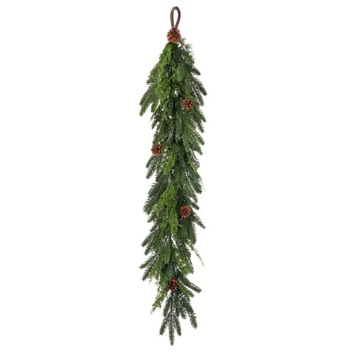[MTX68585] 48"REAL TOUCH CEDAR/SPRUCE CONE GARLAND