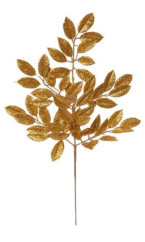 [MTX68059] 31" GLITTER SEQUIN CAMELIA LEAF SPRAY