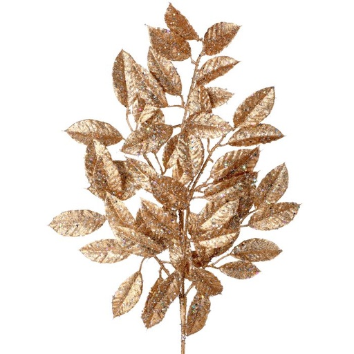[MTX68059] 31" GLITTER SEQUIN CAMELIA LEAF SPRAY
