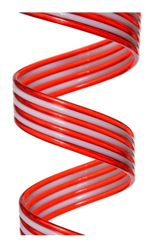 [743903041571] ACYLIC PEPPERMINT RIBBON ICICLE ORNAMENT