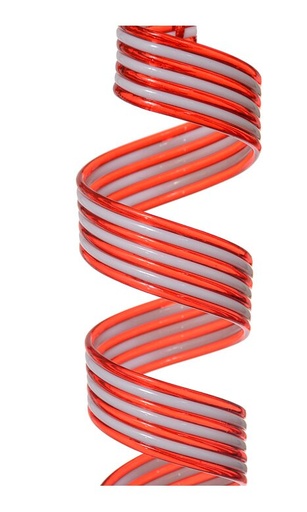 [743903041564] ACYLIC PEPPERMINT RIBBON ICICLE ORNAMENT