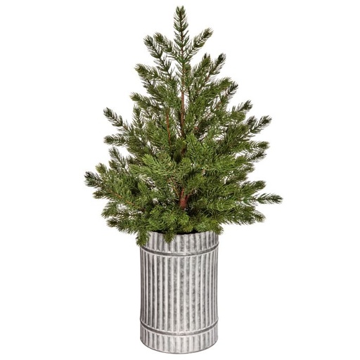 [MTX67583] 39" PE POTTED SPRUCE TREE IN TIN