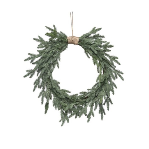 [MTX67578] 24" PE FIR HEART SHAPED WREATH W/JUTE