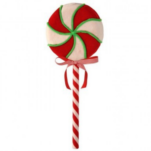 [743903035884] 18" VELVET PEPPERMINT LOLLIPOP