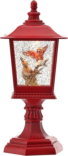 [MTX43273] 12"LED/BTY/TMR CARDINAL STR WATER GLOBE USB