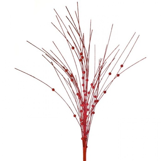 [MTX66895] GLITTER GRASS W/BEADS SPRAY RED