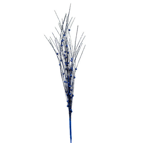 [743903026714] GLITTER GRASS W/BEADS SPRAY MIDNIGHT BLUE