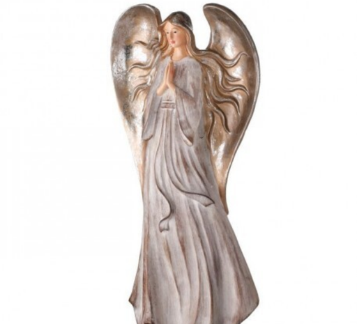[MTX66163] 20" RESIN PRAYING FLOWING ANGEL