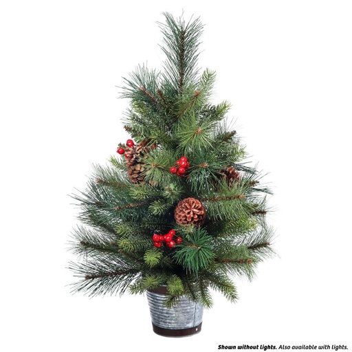 [MTX66075L] 26´´LED PTD FOREST BERRY FIR TREE 55T17´´D 50L