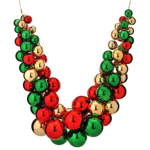 [MTX63747-MIX] 52" VP MIXED BALL SWAG GARLAND RDGG