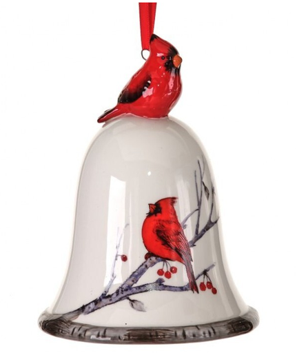 [743902954780] 6" DOLOMITE CARDINAL BELL ORNAMENT 