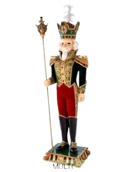 [MTX63723] 74" RSN ROYAL JEWELED NUTCRAKER W/PLUME 