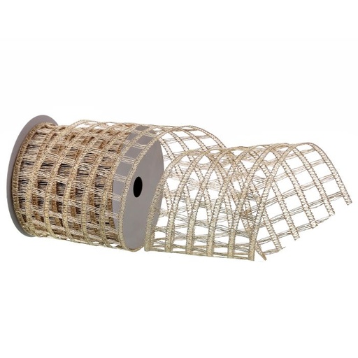 [MTX60116] 4´´X 10Y KNITTED METALLIC NET RIBBON´´
