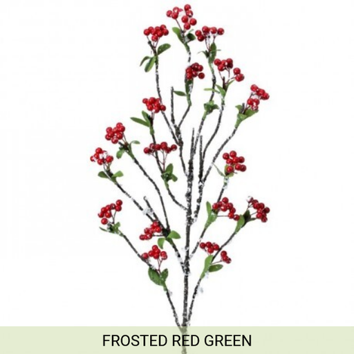 [743902926831] 46" FROSTED WP BERRY BRANCH W/LEAVES"