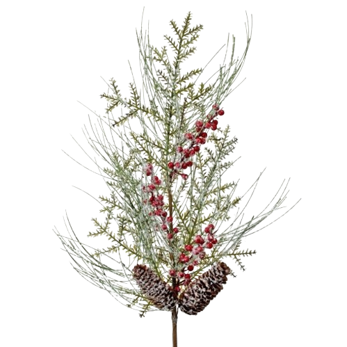 [MTX59346] 33" FROSTED LONG NEEDLE WP BERRY SPRAY"