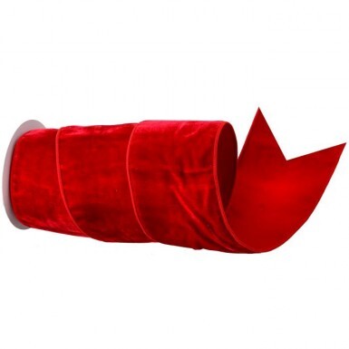 [MTX60458] 4"X5 Y DELUXE VELVET SHEER BACK RIBBON"